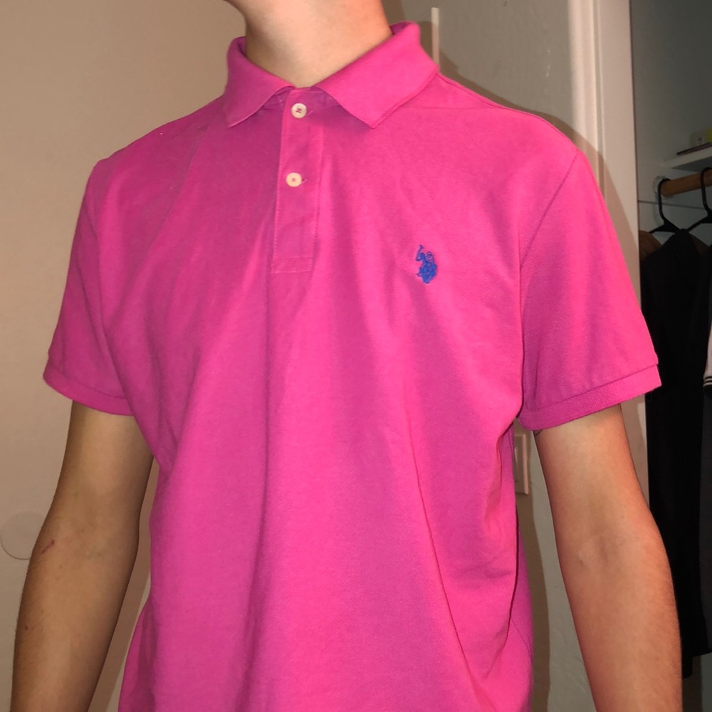 Pink polo shirt